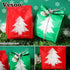 50pcs Red Green Merry Christmas Tree Snowflake Plastic Bag Candy Dessert Bags Wedding Christmas Party Kids Gift Bags Supplies - menochic